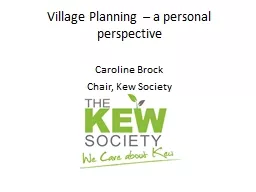 Village Planning – a personal perspective