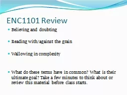 ENC1101 Review