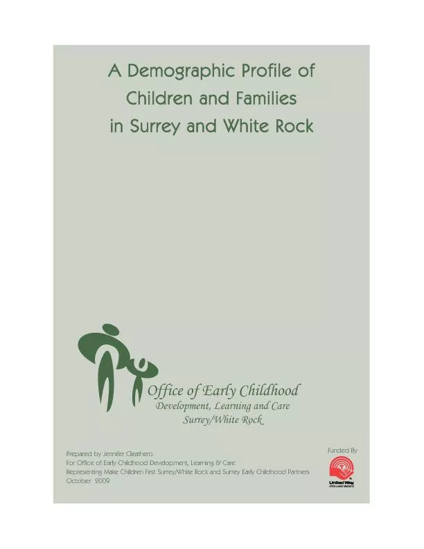AA Demographic Profile of CChildren and Families iin Surrey and White