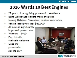 2016 Wards 10 Best Engines