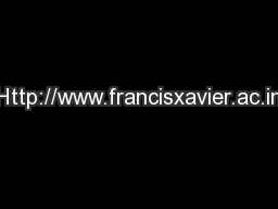 Http://www.francisxavier.ac.in