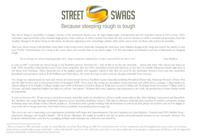 (A/C Name: Street Swags Ltd BSB: 084 004 A/C: 86478 3727) or Westpac (