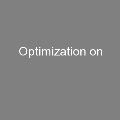 Optimization on