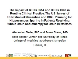 The Impact of RTOG 0614 and RTOG 0933 in Routine Clinical P