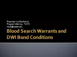 Blood Search Warrants