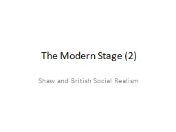 The Modern Stage (2)