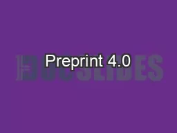 Preprint 4.0