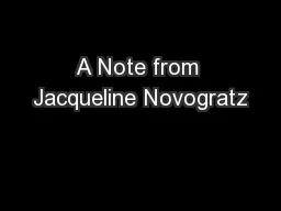 A Note from Jacqueline Novogratz