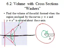 6.2: Volume with Cross Sections “Washers”