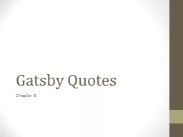 Gatsby Quotes