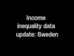 Income inequality data update: Sweden