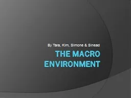 The Macro environment