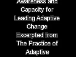 Engage Courageously Building the Emotional Awareness and Capacity for Leading Adaptive