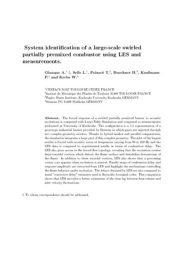 Systemidenticationofalarge-scaleswirledpartiallypremixedcombustorusin