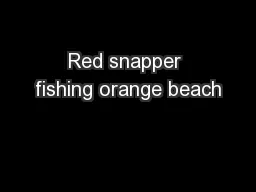 Red snapper fishing orange beach