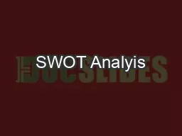 SWOT Analyis