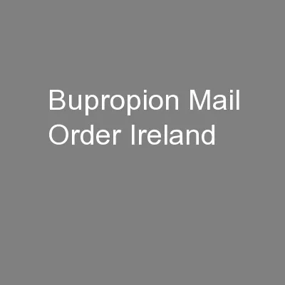 Bupropion Mail Order Ireland