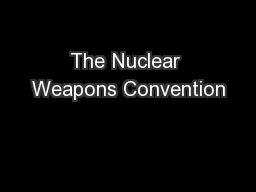 The Nuclear Weapons Convention
