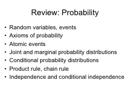 Review: Probability