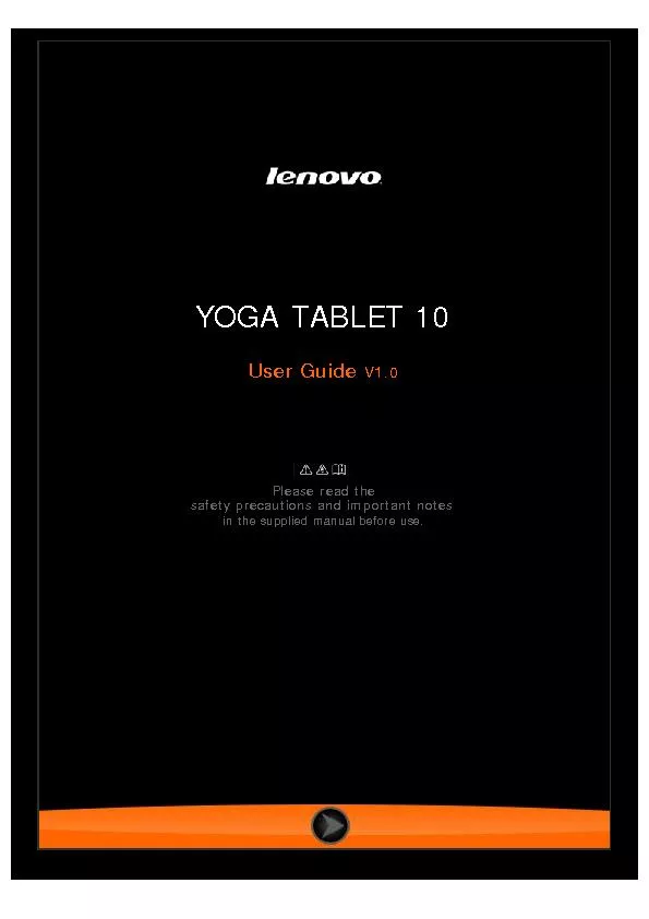YOGA TABLET 10User Guide