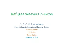 Refugee Weavers in Akron