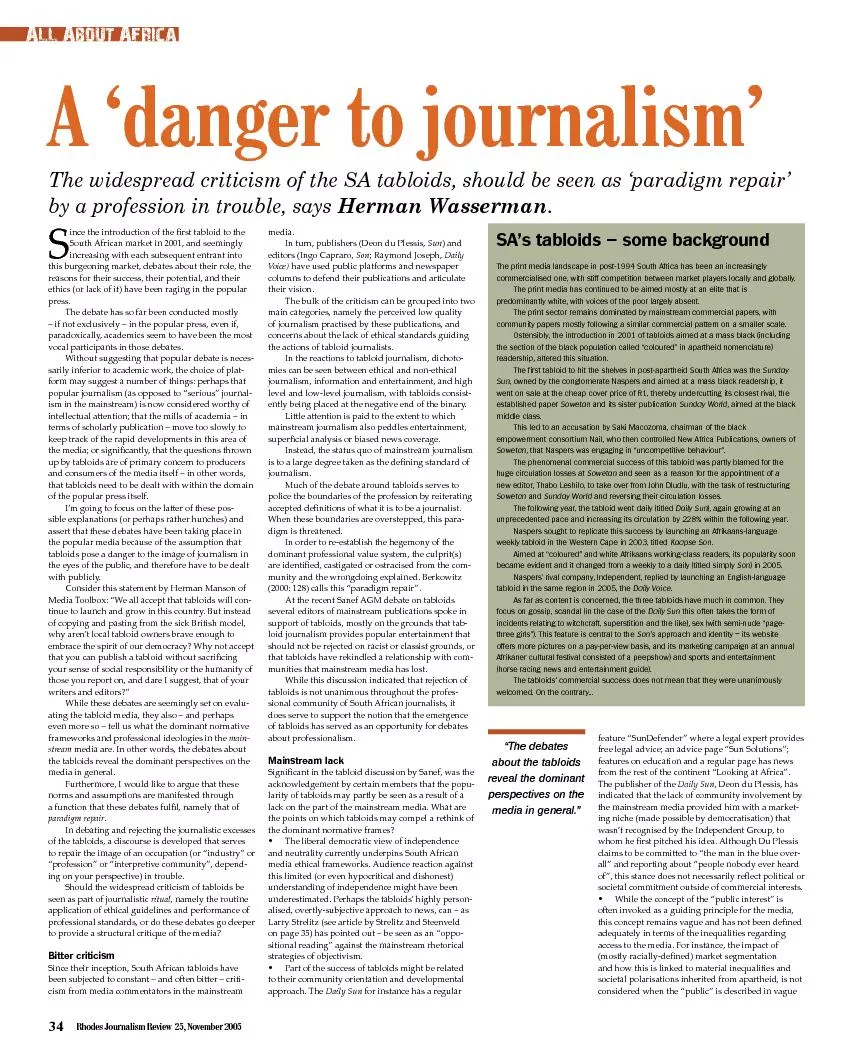 A ‘danger to journalism’