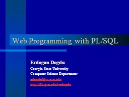 Web Programming with PL/SQL