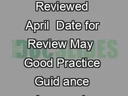 Oxfordshire Clinical Commissioning Group Date produced  May  Reviewed April  Date for