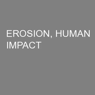 EROSION, HUMAN IMPACT