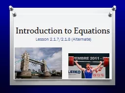 Introduction to Equations