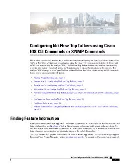 Configuring NetFlow Top Talkers using CiscoIOS CLI Commands or SNMP Co