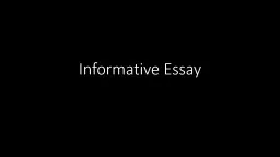 Informative Essay