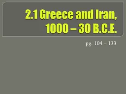 2.1 Greece and Iran,