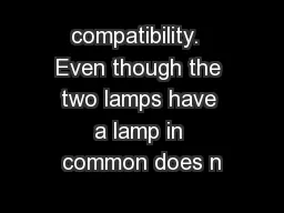 compatibility.  Even though the two lamps have a lamp in common does n