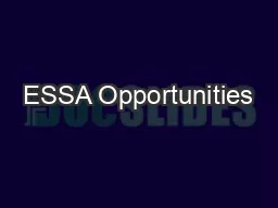 ESSA Opportunities