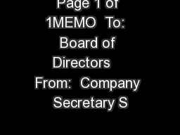 Page 1 of 1MEMO  To:  Board of Directors    From:  Company Secretary S