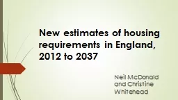 New estimates of housing requirements in England, 2012 to 2