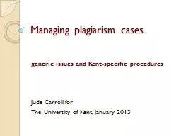 Managing plagiarism cases