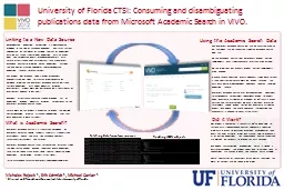 University of Florida CTSI: Consuming and disambiguating pu