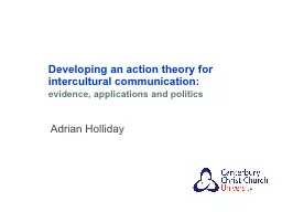 Developing an action theory for intercultural communication