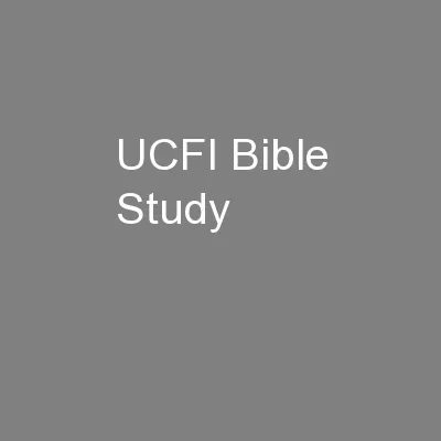 UCFI Bible Study