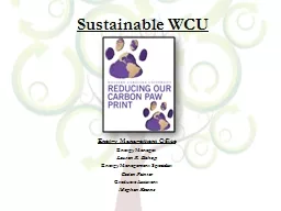 Sustainable WCU