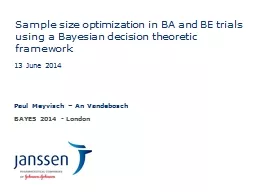 Sample size optimization in BA and BE trials using a Bayesi
