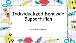 Individualized Behavior Support Plan