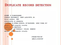 Duplicate record detection