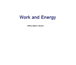 Work and Energy