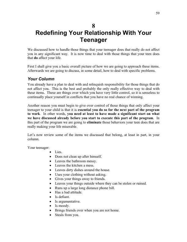 59Redefining Your Relationship With Your Teenager We discussed how to