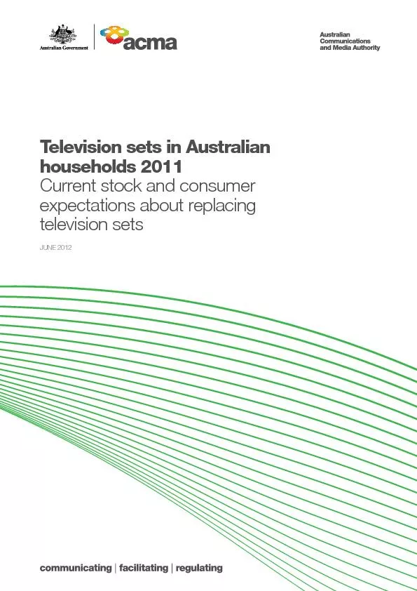 Television sets in Australian Current stock and consumer expectations
