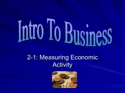 2-1: Measuring Economic Activity