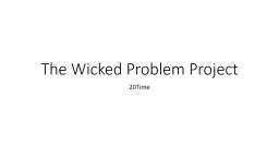The Wicked Problem Project